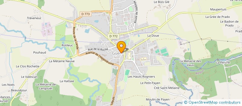 localisation de l'entreprise LE BELVEDER à GUER
