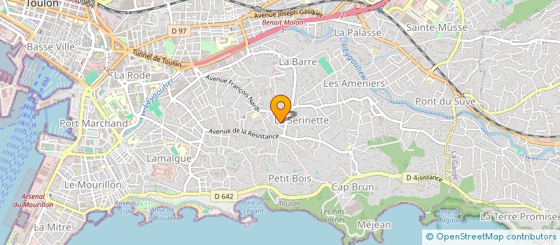 localisation de l'entreprise LE BELVEDERE  TOULON