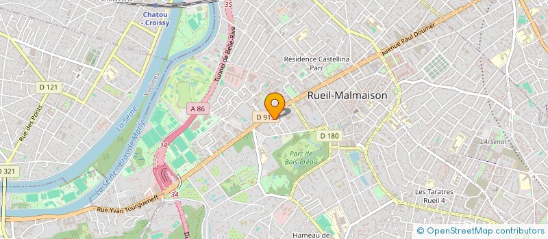 localisation de l'entreprise LE BELVEDERE à RUEIL-MALMAISON