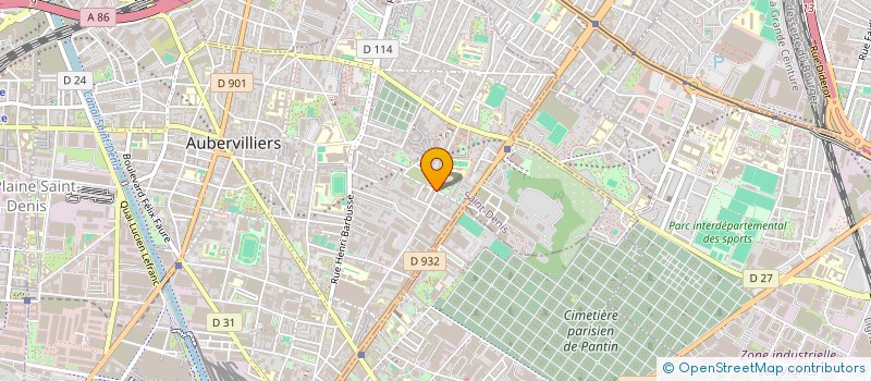 localisation de l'entreprise LE BELVEDERE à AUBERVILLIERS