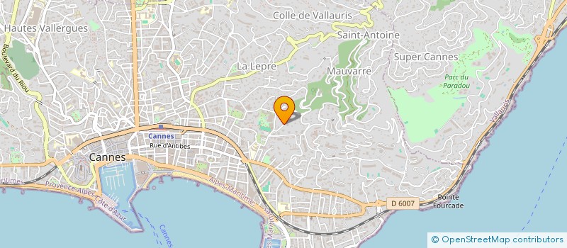 localisation de l'entreprise LE BELVEDERE ST ROCH à CANNES