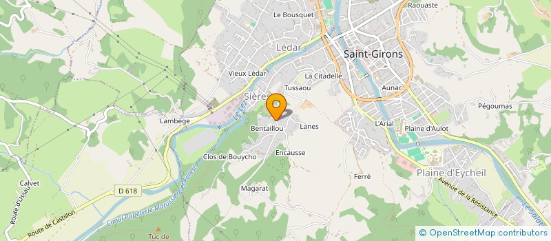 localisation de l'entreprise LE BENTAILLOU à SAINT-GIRONS