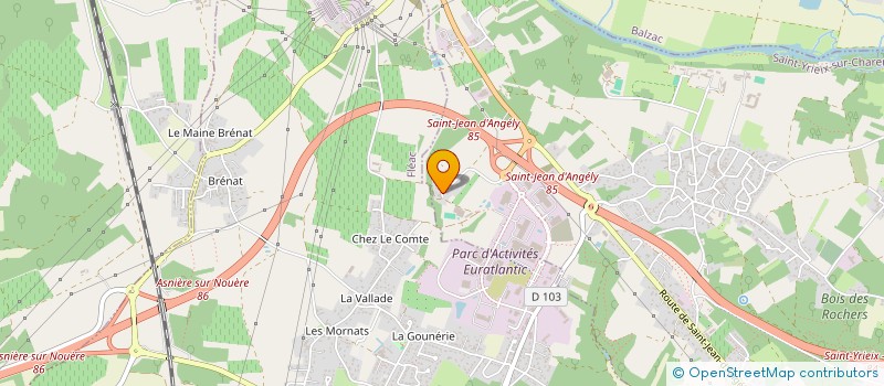 localisation de l'entreprise LE BERCAIL HEBERGEMENT EURL à SAINT-YRIEIX-SUR-CHARENTE