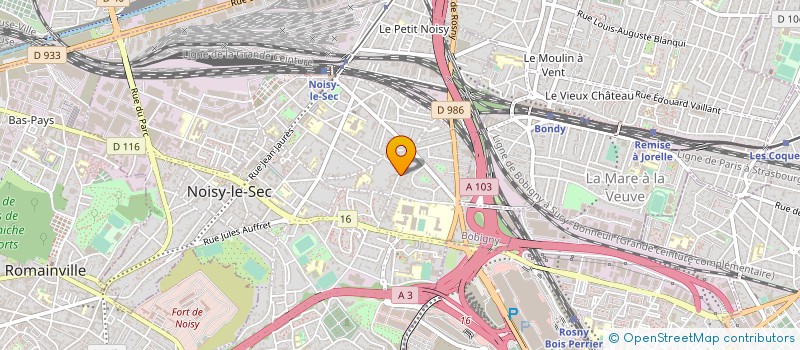 localisation de l'entreprise LE BERET DU CERCLE à NOISY-LE-SEC