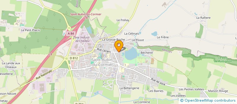 localisation de l'entreprise LE BERHELMAN  SAINT-AUBIN-DU-CORMIER