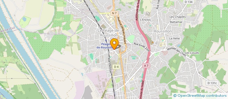 localisation de l'entreprise LE BERLIOZ à LE PEAGE-DE-ROUSSILLON