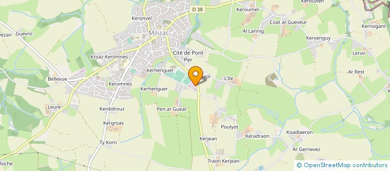 localisation de l'entreprise LE BERRE LUDOVIC  MILIZAC-GUIPRONVEL