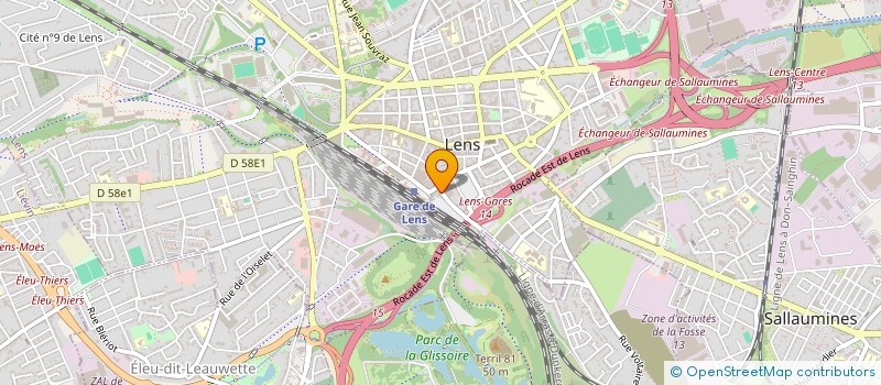 localisation de l'entreprise LE BET'LEU  LENS