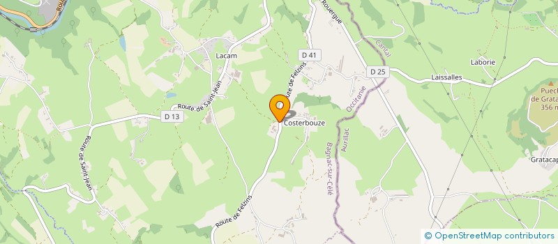 localisation de l'entreprise LE BETAIL DE LA ROSERAIE  BAGNAC-SUR-CELE