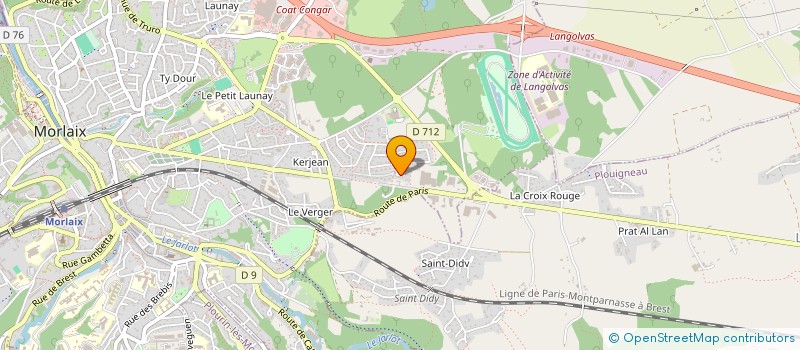 localisation de l'entreprise LE BIEN-ETRE ET RELAXATION PAR LES MAINS à MORLAIX
