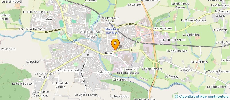 localisation de l'entreprise LE BIGNON 1  MONTFORT-SUR-MEU