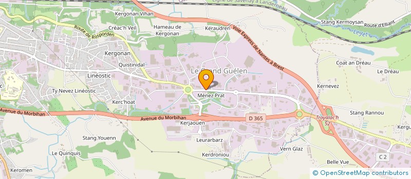 localisation de l'entreprise LE BIHAN CORNOUAILLE à QUIMPER