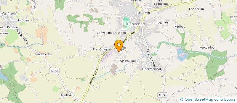 localisation de l'entreprise LE BIHAN COUVERTURE à PENVENAN