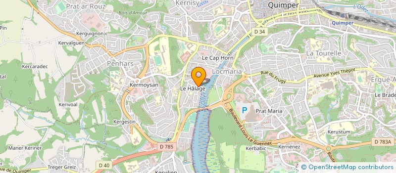 localisation de l'entreprise LE BIHAN VITRAUX à QUIMPER