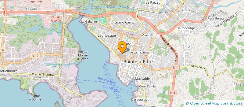 localisation de l'entreprise LE BIK'S K'FE à POINTE-A-PITRE