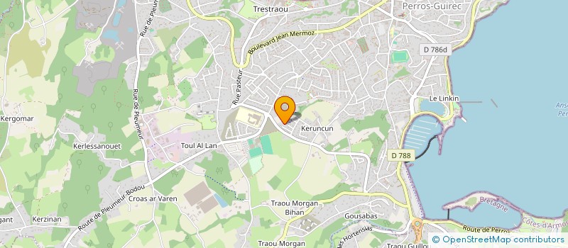 localisation de l'entreprise LE BILB'O QUAI à PERROS-GUIREC