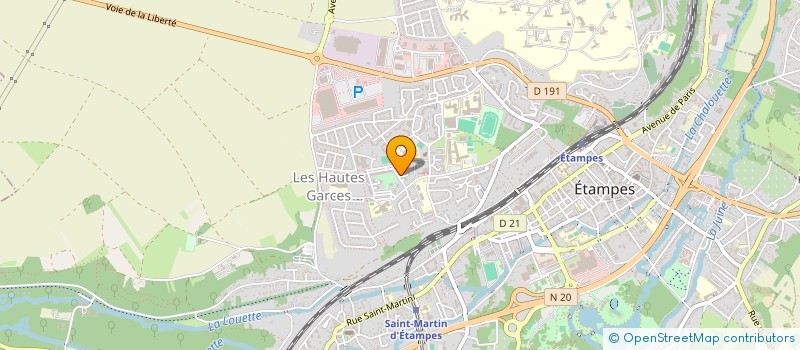 localisation de l'entreprise LE BILBOQUET LESUEUR à ETAMPES