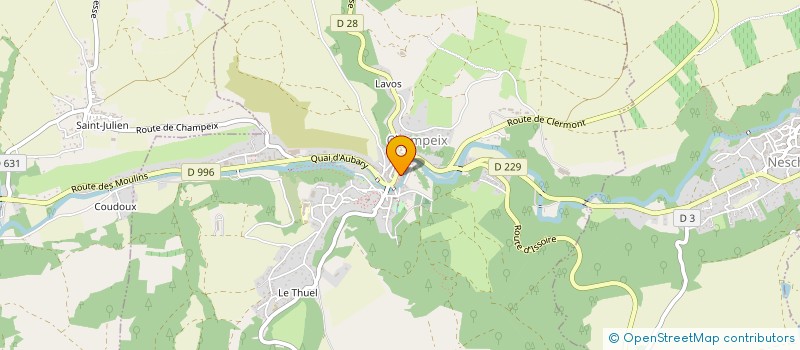 localisation de l'entreprise LE BILLOT DE CHAMPEIX 63  CHAMPEIX