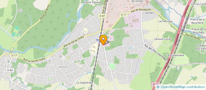 localisation de l'entreprise LE BIO DANS LA VALLEE à MONTS