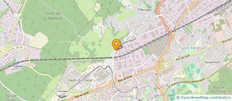 localisation de l'entreprise LE BISON DU PNEU  BESANCON