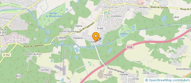localisation de l'entreprise LE BISTRO 65 à ANGRESSE