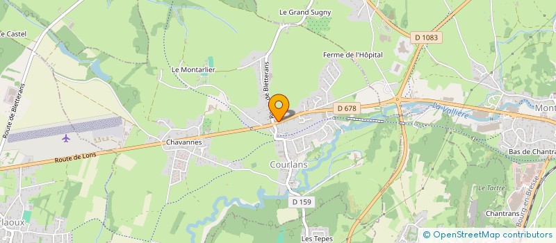 localisation de l'entreprise LE BISTRO D'HUGO  COURLANS