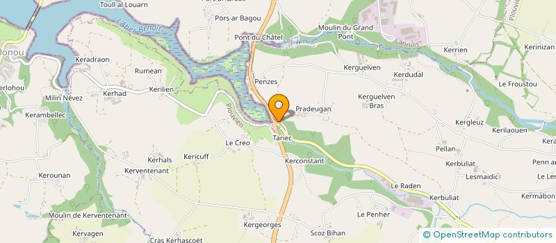 localisation de l'entreprise LE BISTRO DES MOULINS  PLOUVIEN