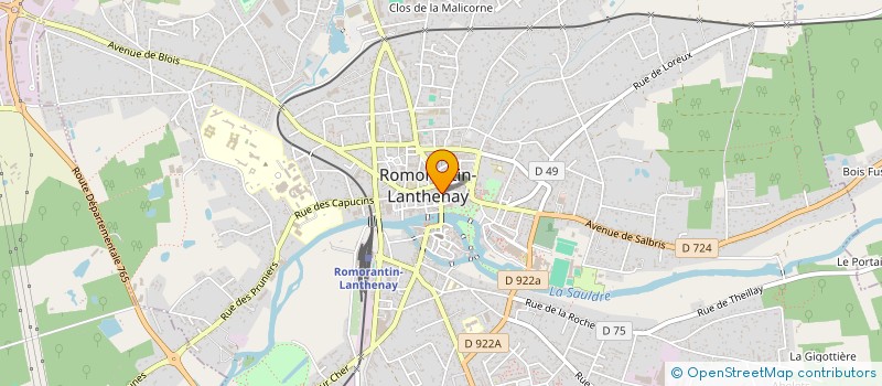 localisation de l'entreprise LE BISTROT à ROMORANTIN-LANTHENAY