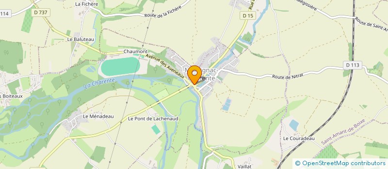 localisation de l'entreprise LE BISTROT à MONTIGNAC-CHARENTE