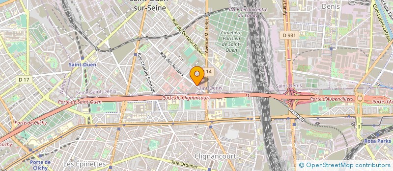 localisation de l'entreprise LE BISTROT DAUPHINE à SAINT-OUEN-SUR-SEINE