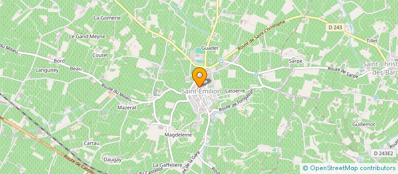 localisation de l'entreprise LE BISTROT DU CLOCHER à SAINT-EMILION