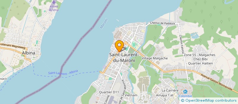 localisation de l'entreprise LE BISTROT DU FLEUVE à SAINT-LAURENT-DU-MARONI