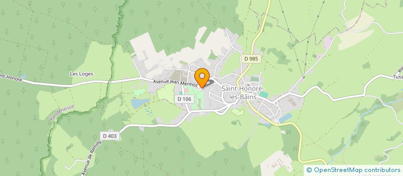 localisation de l'entreprise LE BISTROT DU PARC à SAINT-HONORE-LES-BAINS