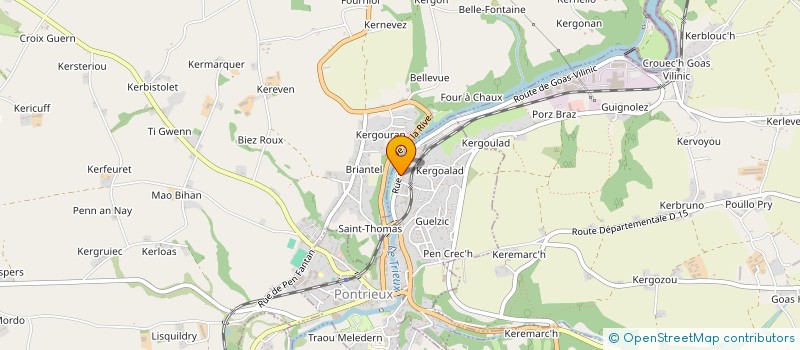 localisation de l'entreprise LE BISTROT DU TRIEUX  PONTRIEUX