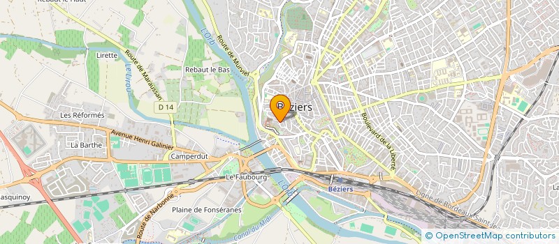 localisation de l'entreprise LE BIVOUAC CREATIF  BEZIERS