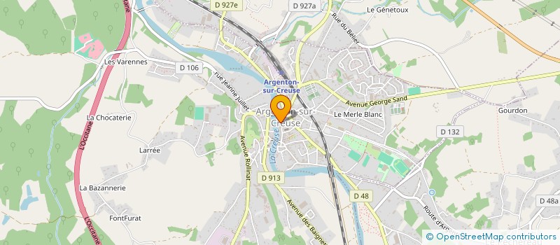 localisation de l'entreprise LE BLACK MOON à ARGENTON-SUR-CREUSE