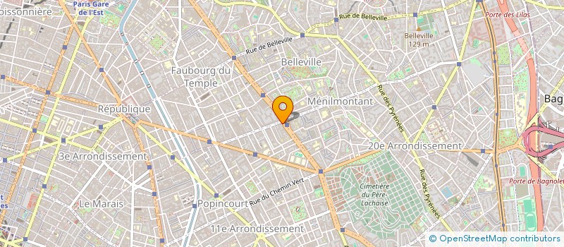 localisation de l'entreprise LE BLACK&WHITE à PARIS