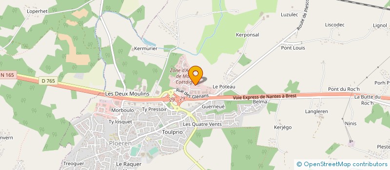 localisation de l'entreprise LE BLAN MARINE à PLOEREN