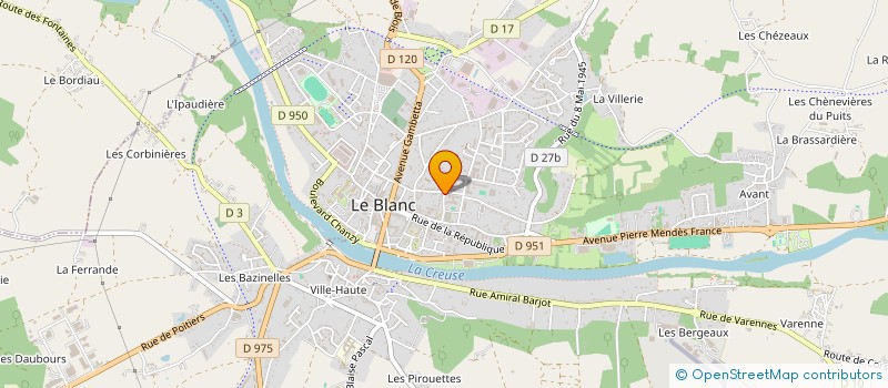 localisation de l'entreprise LE BLANC ATHLETISME à LE BLANC