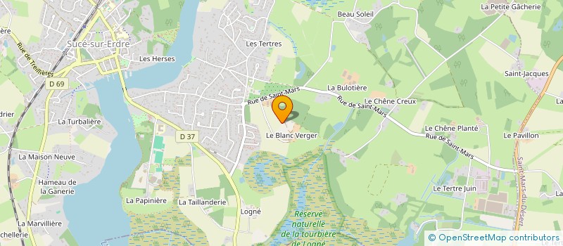 localisation de l'entreprise LE BLANC GLACE  SUCE-SUR-ERDRE