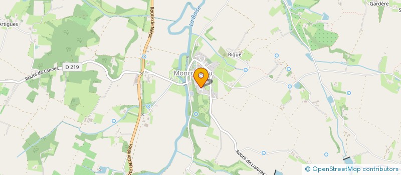 localisation de l'entreprise LE BLEU DERENS  MONCRABEAU