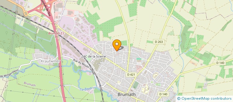 localisation de l'entreprise LE BLEUET  BRUMATH