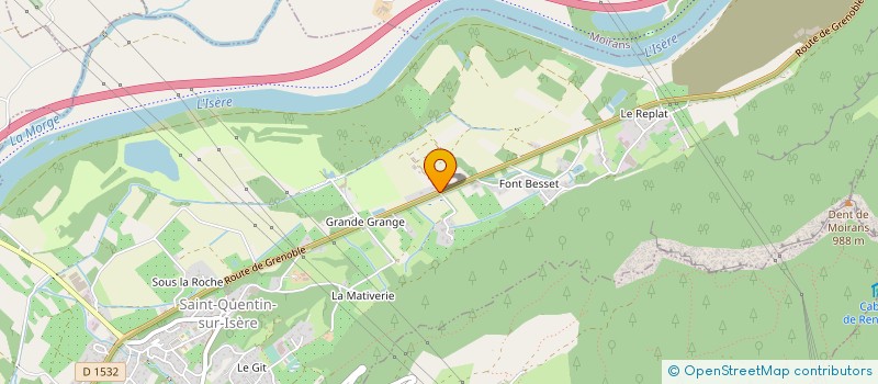 localisation de l'entreprise LE BLUE WALL  SAINT-QUENTIN-SUR-ISERE