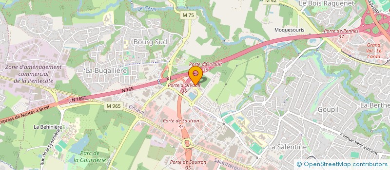 localisation de l'entreprise LE BOCAGE à ORVAULT