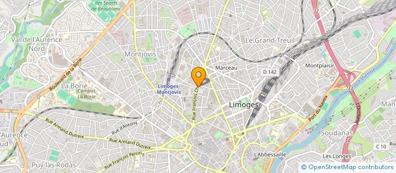 localisation de l'entreprise LE BOEUF A LA MODE à LIMOGES