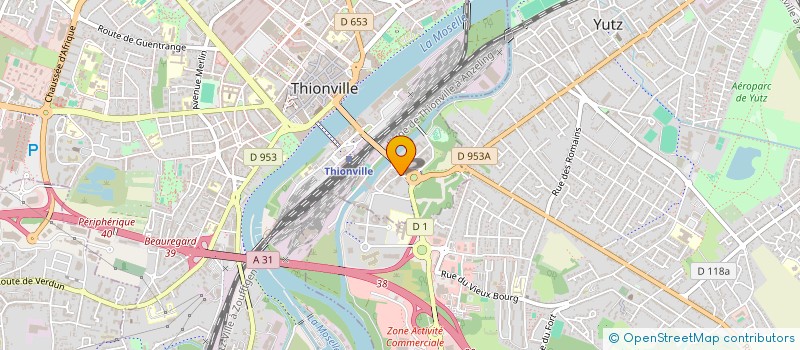 localisation de l'entreprise LE BOEUF D'OR à THIONVILLE