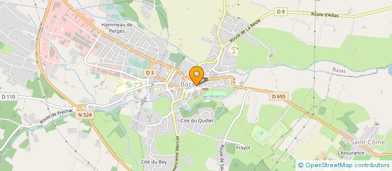 localisation de l'entreprise LE BOEUF POP  BAZAS