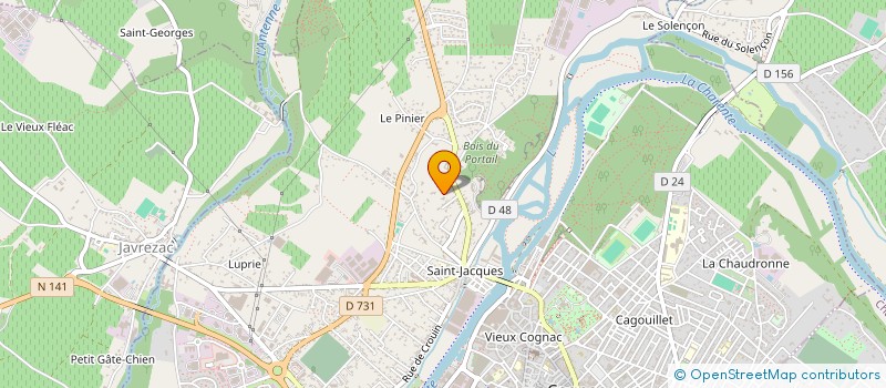 localisation de l'entreprise LE BOI D'ANTARES à COGNAC