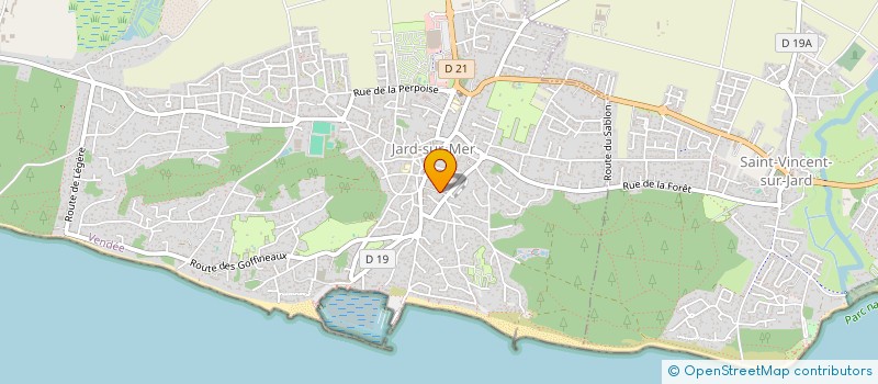 localisation de l'entreprise LE BOIS CHAUDEAU à JARD-SUR-MER