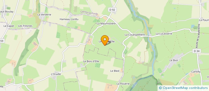 localisation de l'entreprise LE BOIS D'ELLE  CERISY-LA-FORET